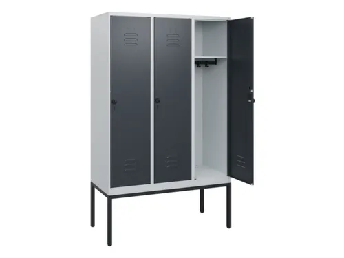 locker,HxBxD 1950x1200x500mm,3vak,vak B 400mm,draaigrendel