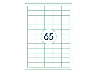Etiket Rillstab 38x21.2mm Wit 6500 Stuks - 1