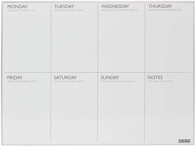 4320 - Desq Weekplanner Magnetisch 45 X 60 Cm