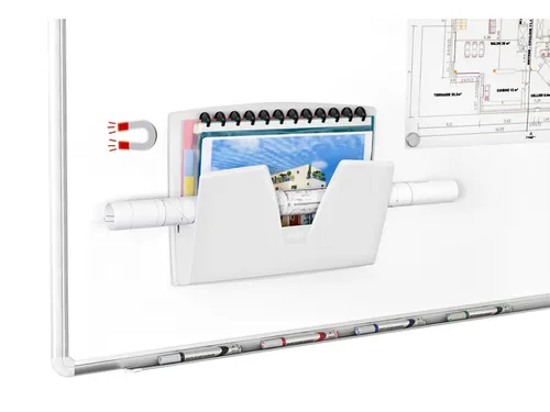 Wandfolderhouder CEP First A4 magnetische 1-vaks lichtgrijs