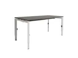 Bureau Linesto N4 hoogte instelbaar 180x80cm Logan eiken, poot Wit