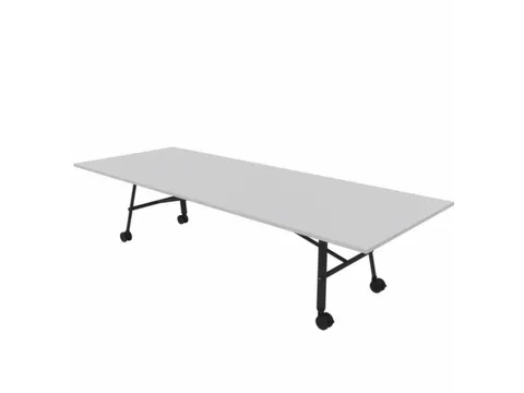 klaptafel,HxBxD 750x3200x1200mm,hoekig,4voeten donkergrijs,ovale buis