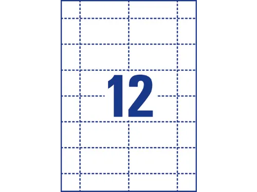 Badgekaart Avery L4726-20 40x75mm microperforatie 240 stuks