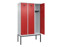 locker,HxBxD 2120x1200x500mm,3vak,vak B 400mm,cil.-slot,voetonderstel