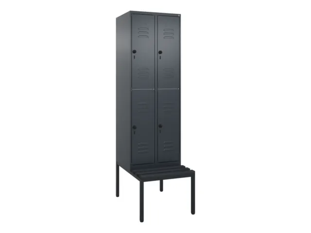 armoire vestiaire avec banc à deux niveaux HxlxP 2120x600x815mm