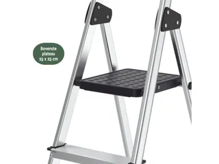 Huishoudtrap aluminium SL400 zilver 4 Treden - 2