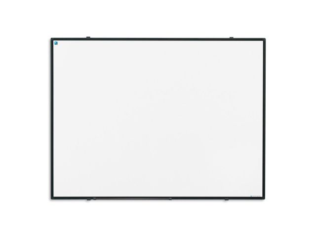 Whiteboard 90x120cm Gelakt Staal Wit Frame Softline Zwart