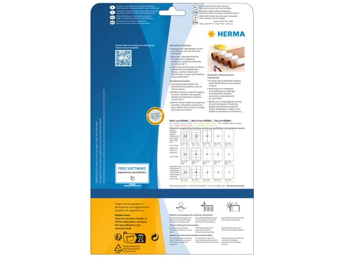 HERMA 10794 Weerbestendige etiketten A4 66x33,8mm Wit 480 stuks