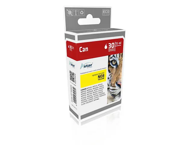 AS15623 ASTAR CANON CLI8Y MP Inkt geel rebuilt Chip 13ml