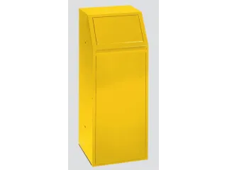 afvalverzamelaar 1x68l HxBxD 1000x400x400mm binnenbak staal Geel - 1