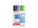 Viltstift edding 90 glasbord ass blister à 5 kleuren incl zw