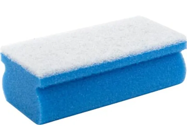 Primesource schuurspons Blauw/wit, pak van 10 stuks