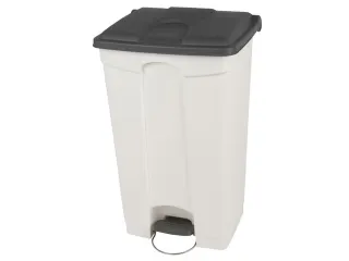 pedaalemmer,1x90l,HxBxD 820x500x412mm,romp PP wit,deksel PP grijs - 1