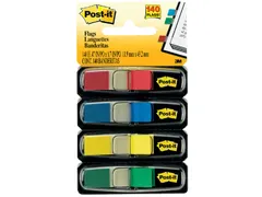 Indextabs 3M Post-it 6834 11,9x43,1mm assorti