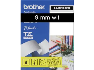 Labeltape Brother P-touch TZe-325 standaard 9mm wit op zwart - 3