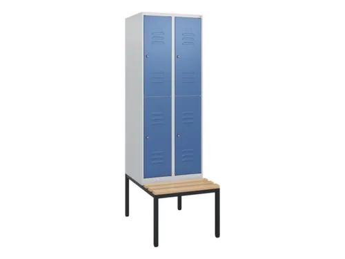 Dubbeldekse dekenkist,HxBxD 1950x600x815mm,2x2vak.,vak B 300mm