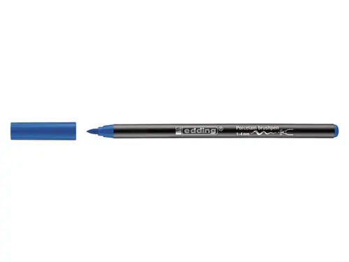 Brushpen edding 4200 porselein blauw