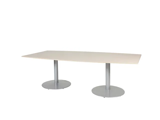 Linesto Vergadertafel Vaste Hoogte 240x120 Ton Robson Eiken 25mm Alu