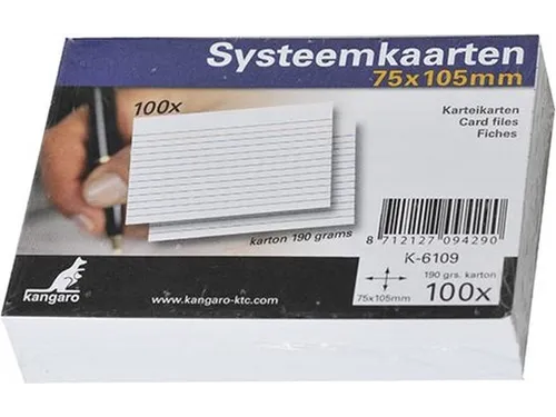 Systeemkaarten A7 75x105mm 100 stuks