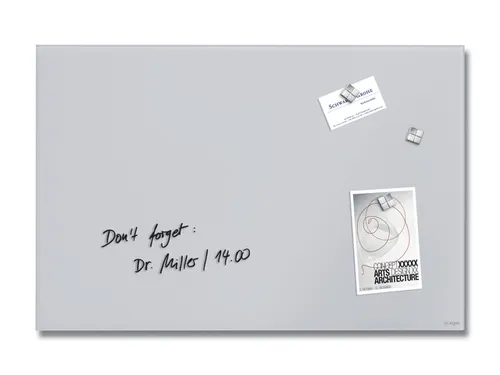 Glas Magneetbord Sigel Artverum mat lichtgrijs 60x40cm