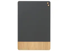 Glasmagneetbord Naga 60x80cm grijs/eiken afgeronde hoeken