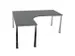 bureau à retour à hauteur réglable,MS-gris foncé