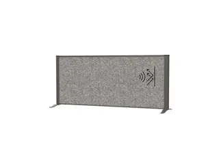 Akoestisch Bureauscherm MAULconnecto 120x50cm vrijstaand Antr/D.grijs - 1
