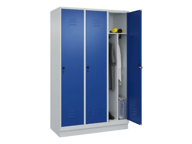 locker voor scheiding van kleding,HxBxD 1950x1200x500mm,3vak