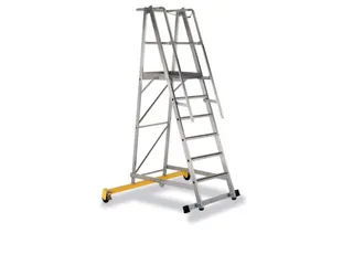 Platformladder Aluminium Bordes H X B X D 1600X 600X 630Mm 6Treden - 1