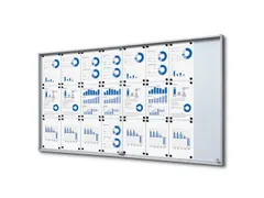 Indoor Vergrendelbaar Notitiebord Schuifdeuren Slim 24xA4