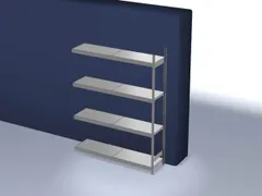 breedvakstelling,aanbouwveld,HxBxD 2500x2020x535mm,vakl. 350kg