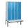 locker met bank,HxBxD 1950x1200x815mm,4vak,vak B 300mm,draaigrendel