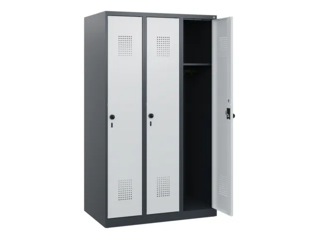 schoollocker,HxBxD 1530x900x500mm,3vak,vak B 300mm,draaigrendel