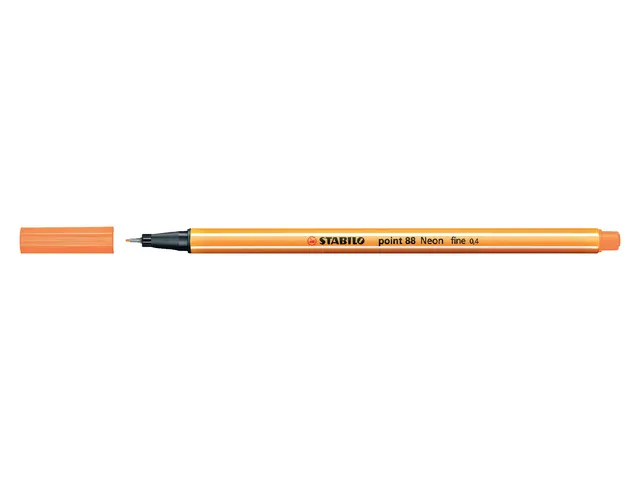 Fineliner STABILO point 88/054 neon oranje 0.4mm