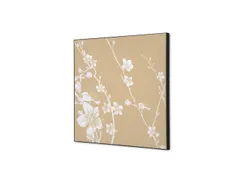 Wanddecoratie Textiel Set 40x40cm Japanse Bloesem Beige