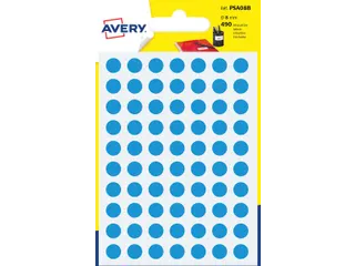 PSA08B ronde markeringsetiketten diameter 8 mm blauw - 1