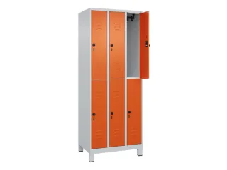 dubbeldekse locker,HxBxD 1950x750x500mm,3x2vak.,vak B 250mm - 2