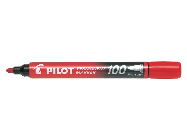 Pilot Permanent Marker 100 Rond Fijne punt Rood