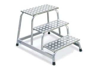 Montagetrap Aluminium H 0 6M 3Treden Incl. Platform Treden Traanplaat - 2