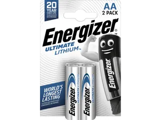 batterijen Lithium AA, blister van 2 stuks - 1