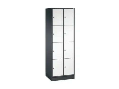 lockerkast,HxBxD 1950x620x500mm,2x4vakken,cil.-slot,sokkel