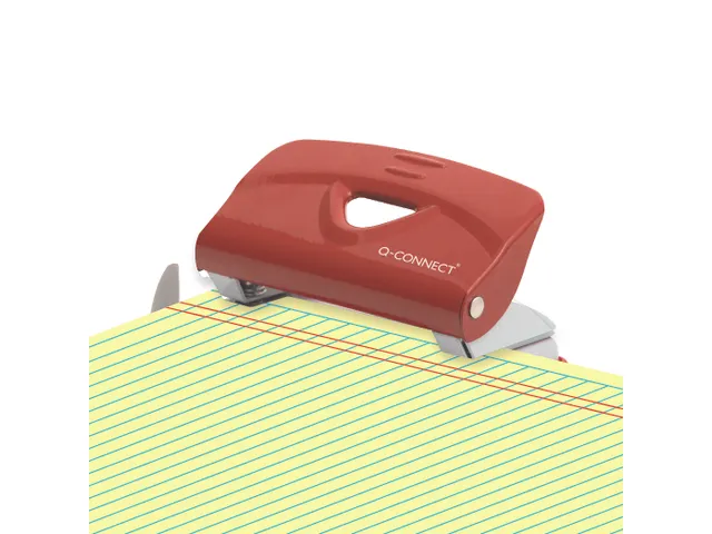 Q-CONNECT Light Duty perforator Metaal 2-gaats 10 vel Rood