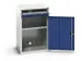 pc-kast 1000x650x550mm toetsenbordblad RAL7035 + RAL5010