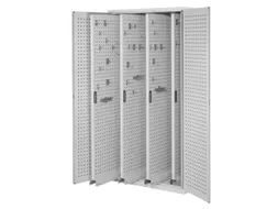 verticale kast,HxBxD 1950x1000x600mm,deur m. perforaties,RAL5010