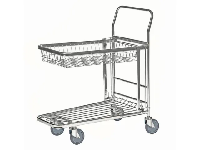 Ruimtebesparende Wagen,Draagverm. 300Kg,Stalen Schorenplaat