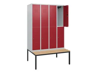 Dubbeldekse dekenkist,HxBxD 1950x1200x815mm,4x2vak.,vak B 300mm - 2