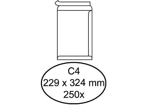 Envelop Hermes Akte C4 229x324mm 120gr Wit Zelfklevend