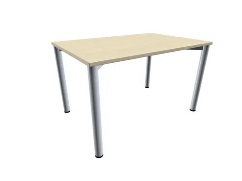 vergadertafel HxBxD 72x120x80cm rechthoekig Esdoorn 4voeten Alu