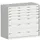 ladekast HxBxD 1200x1300x650mm 7laden romp RAL7035 front RAL7035