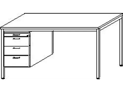 bureau,HxBxD 720x1600x800mm,decor blad esdoorn,onderstel RAL7035